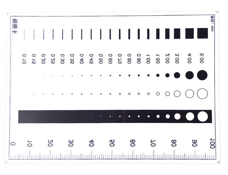 ORBITRANSIT Flaw SEC Size Estimation Chart Dirt Test Gauge for Dot and Line Defects Measuring (10) - Image 4